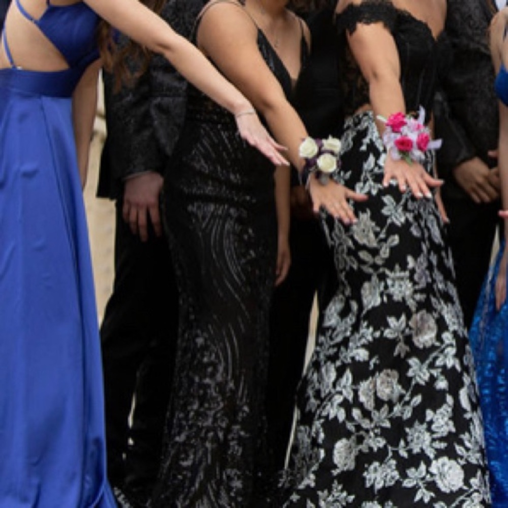 Promgirl Black Sequins Prom Dress